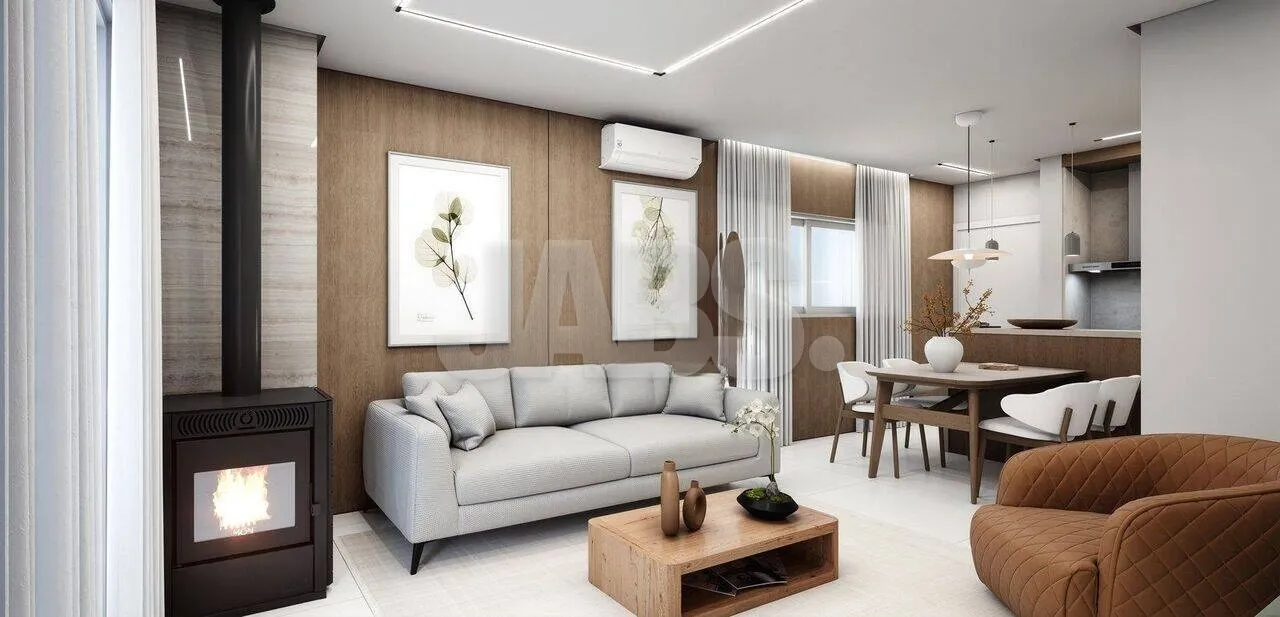 Sala com lareira