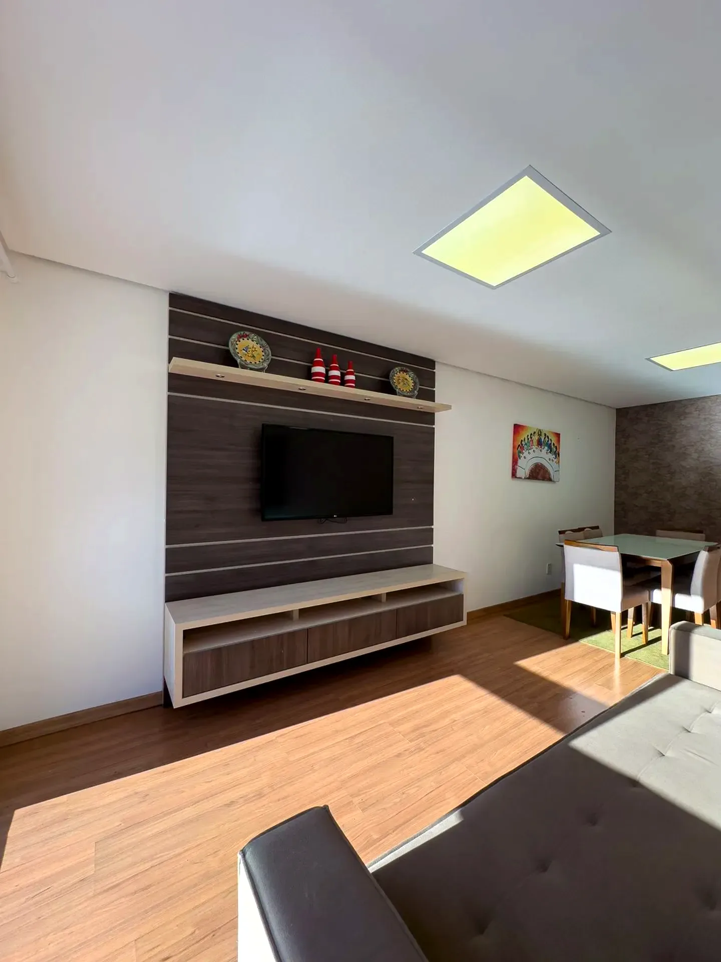 Painel de TV na sala