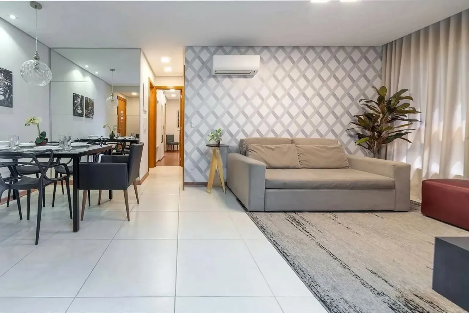 Living e sala de jantar