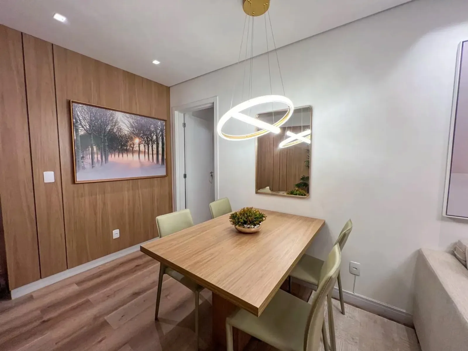Sala de jantar com pendente