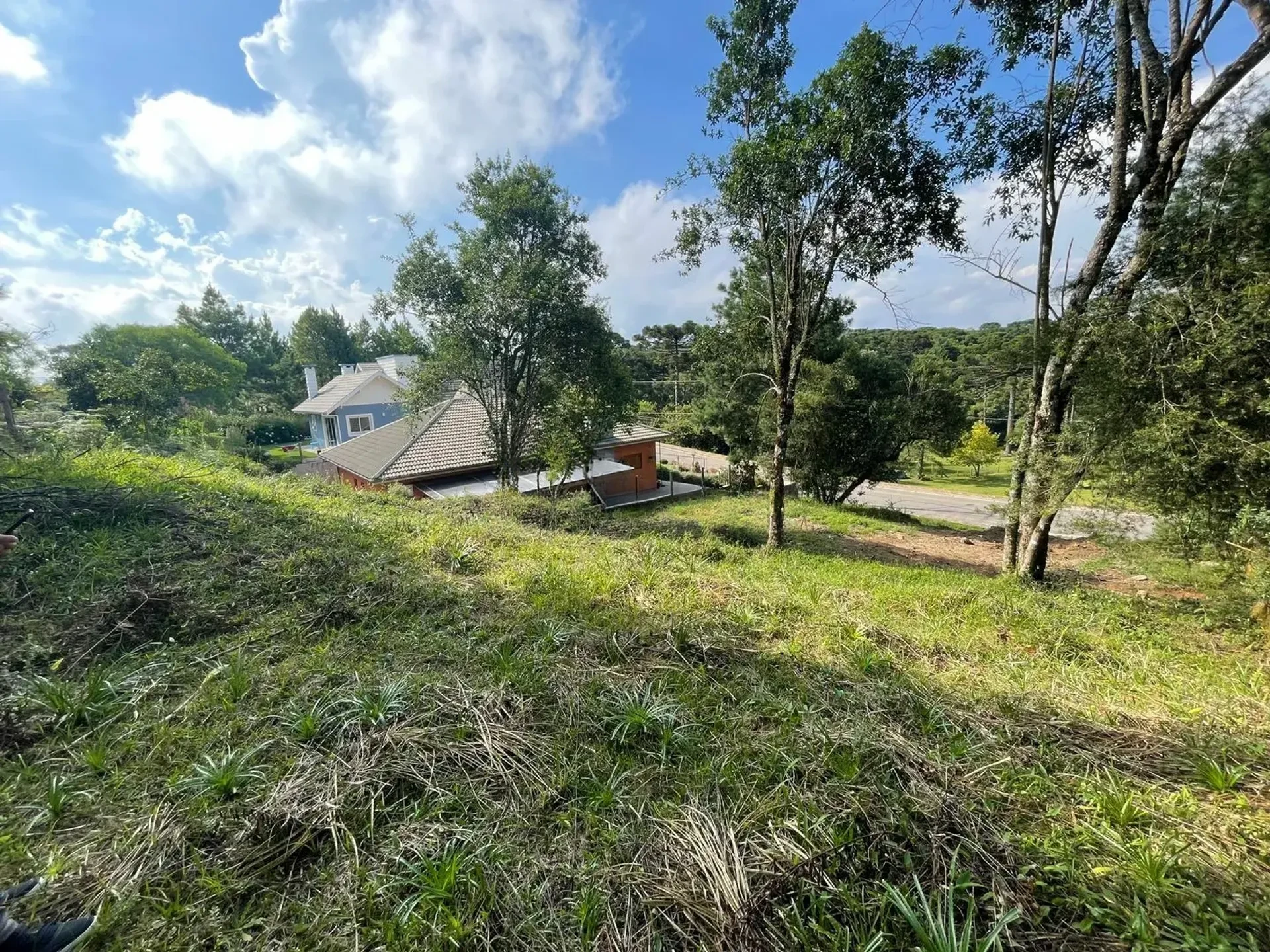Vista do lote para a vizinhança