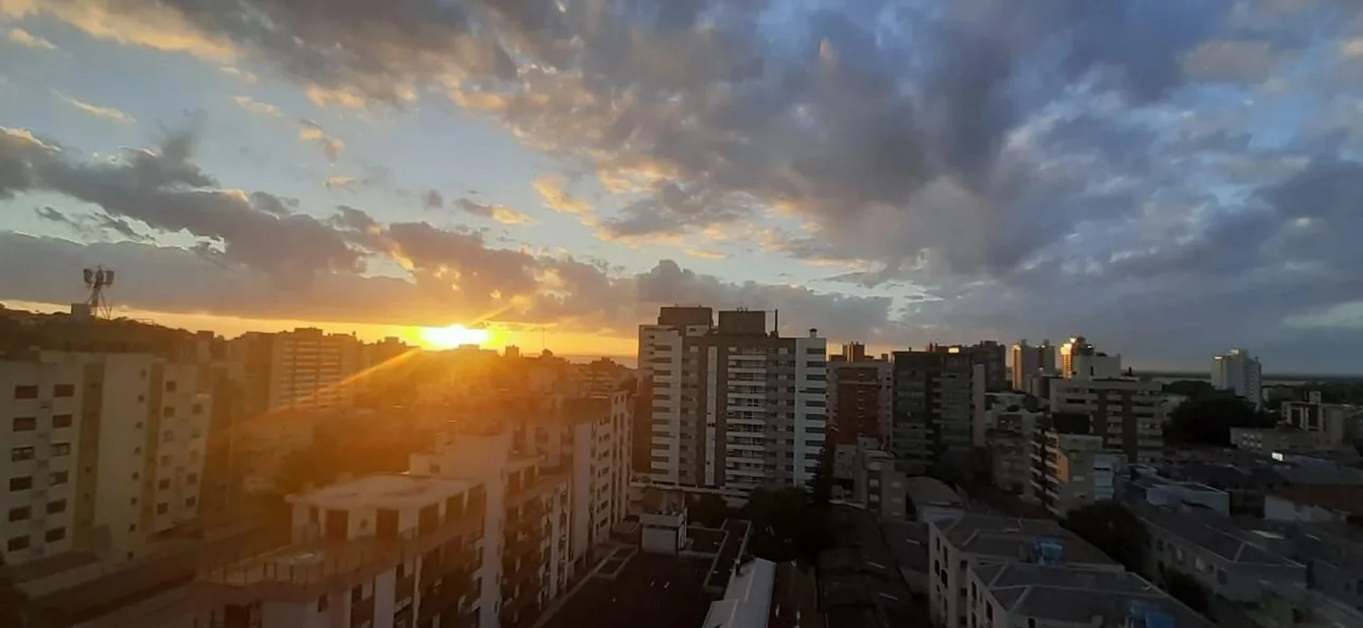 Pôr do sol visto do terraço