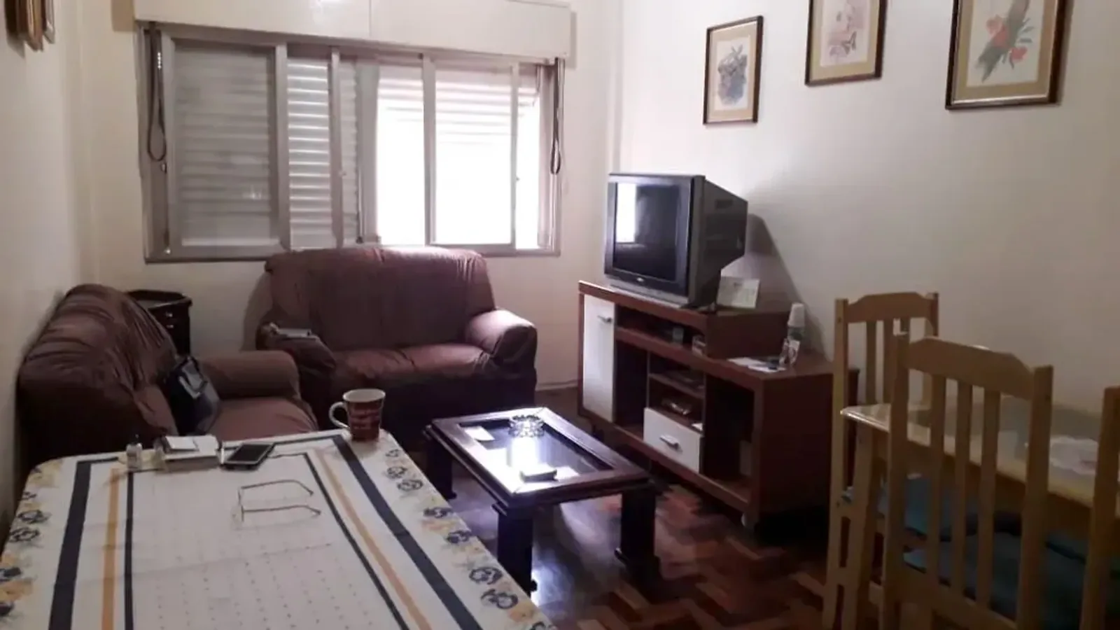Living do apartamento de 3 quartos na Coronel Vicente, Centro Histórico